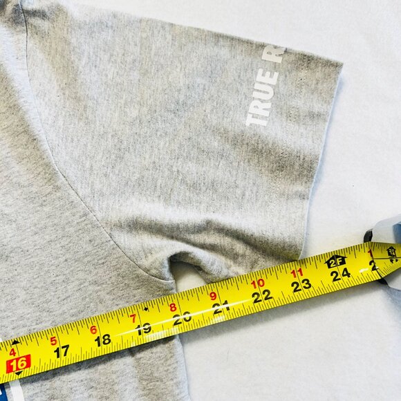 True Religion Mens Heather Grey Strike Crew Neck Short Sleeve T-shirt Medium NWT - Picture 9 of 9